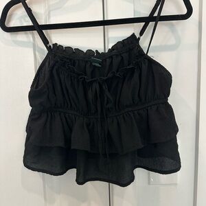 Ruffled cropped tank